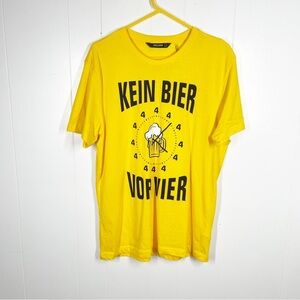 NWT Much More Yellow Kien Bier Graphic Tee Large